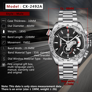 Montre chronographe automatique pour homme, très vendue, bracelet en acier inoxydable 316L, tachymètre, montre sport, logo personnalisé O - Product Image 3
