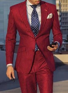 Ventes en gros de costumes de bureau pour hommes, blazer décontracté à rayures fines, taille grande, ensemble blazer et pantalon pour hommes - Product Image 3