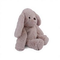 Lapin en peluche brodé en coton PP long et doux, avec doublure en maille, chauffable au micro-ondes, pour enfants, pour un sommeil confortable et réconfortant