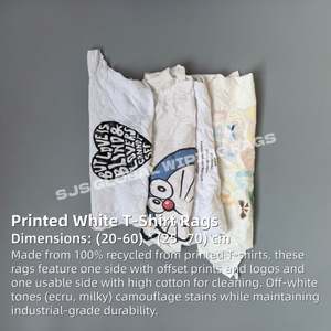 Paños de Limpieza Industriales Blancos Impresos de Alta Capacidad de Absorción, de Algodón, para Uso en Talleres, 1 Libra - Product Image 2