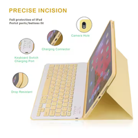 Housse en cuir tpu pour tablette clavier sans fil Blue tooth pour iPad Air 4 10.9 2020/Air 5 10.9 2022/Air 11 2024 étui avec fente pour crayon