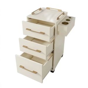 Chariot <span class=keywords><strong>de</strong></span> rangement professionnel en bois à trois niveaux 2026 pour salon <span class=keywords><strong>de</strong></span> coiffure, institut <span class=keywords><strong>de</strong></span> beauté, spa, salon mobile, coiffure et tatouage - Product Image 3