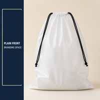 Sac à cordon en EVA givré avec logo personnalisé, pochette souple en plastique pour chaussures, vêtements, sous-vêtements, rangement de voyage et emballage