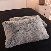 Luxe Imitation Fourrure De Vison 4PCS Ensemble De Literie Couette Housse De Couette Moelleux Coloré En Peluche Couvre-Lit Drap Plat Ensemble De Lit pour L'hiver