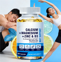Gélules de calcium + magnésium + zinc et vitamine D3 |   60 comprimés pour adolescents et adultes, soutien pour les os, les dents et la santé musculaire