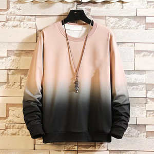 Elegante Casual Hombres Jogging Ropa deportiva Sudadera Hip Hop Punk Gradient Pullover Sudadera O Cuello para hombre - Product Image 6