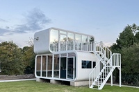 Maison préfabriquée en conteneur de 20 pieds, style moderne et luxueux, type Apple Cabin, pour hôtel, avec chambre et salle de bain