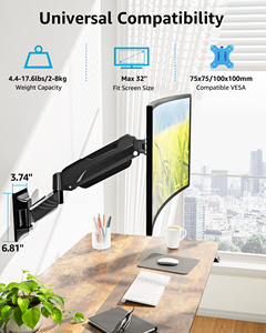 <strong>Monitor</strong> <strong>Wall</strong> <strong>Mount</strong> for 17-32 Inch <strong>Computer</strong> Screen <strong>Wall</strong> Mounted <strong>Monitor</strong> Holder Gas Spring <strong>Monitor</strong> Arm - Product Image 5