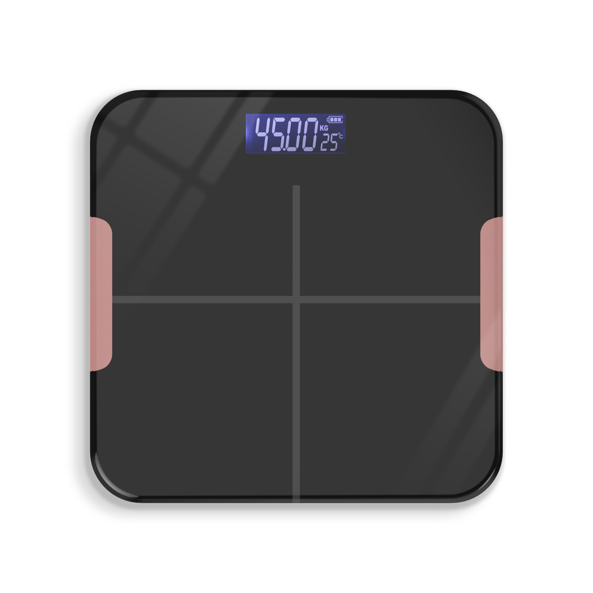 Light luxury cross black body fat scale - battery