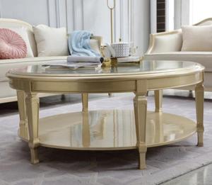 American Style Luxury Tempered Glass Coffee Table Movable Wooden TV <b>Cabinet</b> for <b>Small</b> Apartment Living Room Furniture Modern - Product Image 2