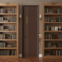 Portes intérieures en bois massif de qualité supérieure pour la conception moderne des chambres et bureaux, durables, insonorisantes, finition à grain naturel