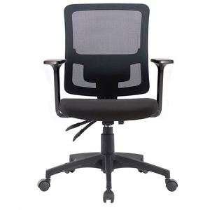 Silla de oficina giratoria negra de alta calidad Kabel, chaise con respaldo medio y malla, diseño de tela de estilo moderno - Product Image 6