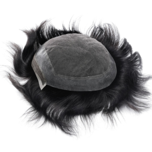 Chất Lượng Cao Người Đàn Ông Của Ấn Độ Remy Tóc Thẳng Tóc Giả Tóc Ren Pháp Cơ Sở PU Bên Hệ Thống Tóc Topper - Product Image 1