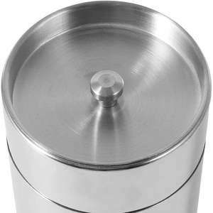 Boîte à thé ronde en acier inoxydable avec couvercle intérieur double couvercle boîte à thé en acier inoxydable boîte à thé - Product Image 5
