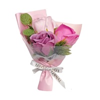 Nouveau Bouquet de Savon OEM 2026 aux Trois Petites Fleurs – Cadeau de Fête, Rose, Fête des Mères, Fleur Éternelle