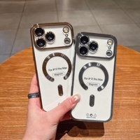 Funda Magnética de TPU Electrochapada al por Mayor para iPhone 18 17 16 15 14 13 12 11, Cubierta Protectora Transparente para Cámara
