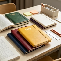 Carnet A5 en cuir PU avec logo personnalisé, cadeau d'affaires, agenda promotionnel, papeterie scolaire, journal pour étudiants, vente en gros