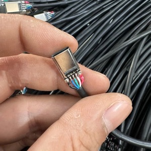 Cable de datos tipo C a tipo C de 0.5M, cable de carga rápida blindado de PVC para teléfono móvil, negro y blanco, con una sola cabeza niquelada - Product Image 2