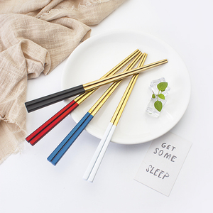 <span class=keywords><strong>Palillos</strong></span> Chinos <span class=keywords><strong>de</strong></span> <span class=keywords><strong>Acero</strong></span> Inoxidable Reutilizables para Restaurante, con Logotipo Personalizado, Ecológicos, Estilo Japonés para Sushi - Product Image 4