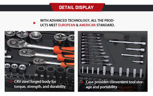 Clé à douille en acier au carbone 32 pièces en stock bricolage ensemble d'outils à main système de mesure métrique OEM Support personnalisé - Product Image 4