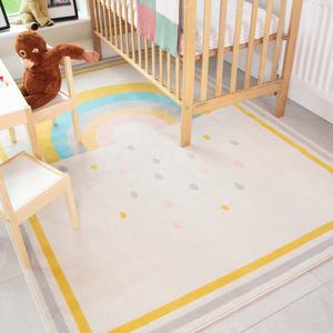 JACKSON-alfombra personalizada de dibujos animados para dormitorio de niños, colorido arcoíris suave, fábrica de China, venta al por mayor - Product Image 1