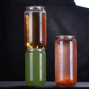 Botella de bebidas 2020 reciclada con tapa fácil de abrir, botella de plástico transparente personalizada, nueva - Product Image 5