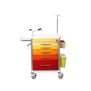 Carrito de Monitoreo de Pacientes GUANGHUA GH-680A de Plástico Resistente para Uso Hospitalario, Carro de Emergencia Médica de Color, Clase II, 2 Años de Garantía - Product Image 1