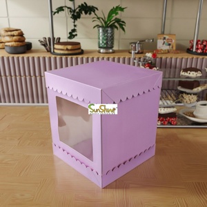 Sunshine Hot Sales Cake <b>Boxes</b> 10 12 14 Inches, Wedding Cake Box with Lid and Base, Customised Easy to Open Tall Cake Box - Product Image 1