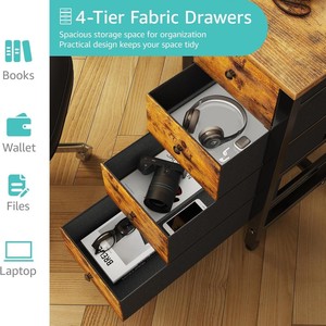 Cross-border trade, storage-equipped floor-standing desktop computer <b>desk</b>, multi-functional <b>wooden</b> writing <b>desk</b> for home use. - Product Image 4
