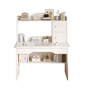 Estantería de escritorio de madera para <span class=keywords><strong>el</strong></span> hogar, escritorio Simple integrado, ajustable, para estudiantes, estudio, dormitorio, tocador, almacenamiento, escritorio de ordenador - Product Image 5