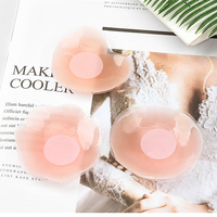 Couvre-mamelons autocollants réutilisables, imperméables, en silicone invisible, lavables, sans bretelles, sans couture