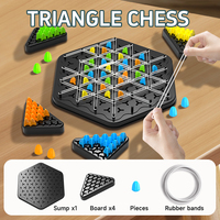 Meilleure Vente : Jeu d'Échecs Triangle en Plastique, Casse-tête Géométrique pour le Cerveau, Jouet Éducatif pour Familles et Enfants