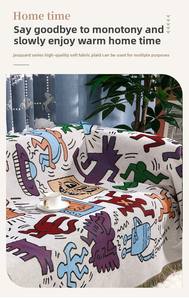 ผ้าห่มแคมป์ปิ้งลายกราฟฟิตี้เรียบง่าย สไตล์เทศกาล  ผ้าโพลีเอสเตอร์ 100% แบบควิลท์ พิมพ์ลายตามสั่ง  ที่คนดังในโลกออนไลน์ชื่นชอบ - Product Image 6