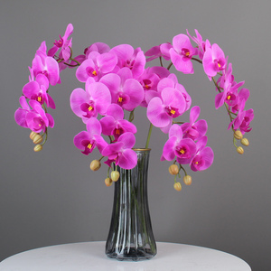 High-touch 9-head Phalaenopsis Single <b>Artificial</b> <b>Flower</b> Living Room Desktop Decorative Ornaments Wedding Floriculture <b>Flower</b>-arr - Product Image 3