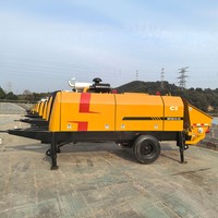 Pompe à béton diesel Sany HBT8018C 5S d'occasion de qualité supérieure, modèle 2021, 1000 heures, portée verticale 180 m, moteur prêt pour les mégaprojets