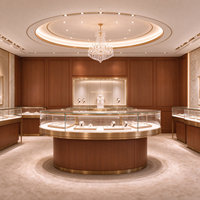 Design d'intérieur de boutique de bijoux de luxe européenne à deux étages, mobilier de présentation sur mesure pour bijouterie et horlogerie