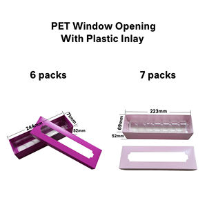 Toptan özelleştirilmiş lüks ambalaj 6 7 8 10 12 24 Macaroons Mini makaron paketi kutusu ile temizle pencere ve plastik eklemek - Product Image 4