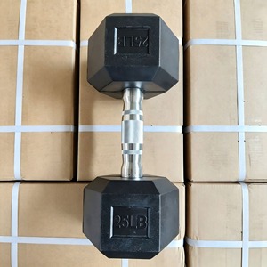 Haltères hexagonaux en caoutchouc pour l'entraînement, fournis par l'usine, à prix abordable - Product Image 6