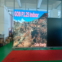 Medya ve asansörler için Video reklam için küçük P1.25 piksel 960*480mm Pitch HD su geçirmez Cob iç mekan LED ekran paneli
