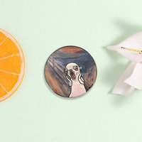 1 Pezzo Spilla Rotonda Personalizzata con Stampa, Prezzo all'Ingrosso, con Motivi Cartoon, Citazioni Ispirazionali, Figure di Animali e Piante, Bandiere, Bande e Distintivi Medici