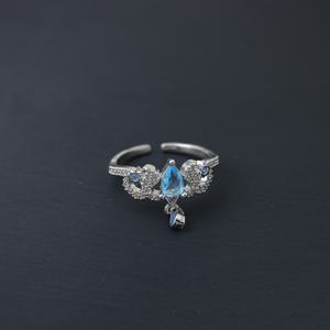 Anillo de impacto Genshin Furina Wanderer Water Elemental Metal Anillos colgantes ajustables Accesorio de cosplay de Halloween - Product Image 3