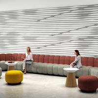 Ensemble de canapé modulaire en tissu moderne 7 places avec canapé-lit en forme de L pour salon et chambre à coucher, meubles de bureau