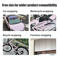 Vinilo para Automóviles sin Burbujas, Vinilo Brillante Color Rosa Cristal, Adhesivo de PVC para Carrocería