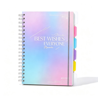 Carnet spirale B5, 124 feuilles, 80 g/m², couverture PP, séparateurs à sangle, Histoires d'amour romantiques, 4 motifs, papeterie étudiante, vente en gros