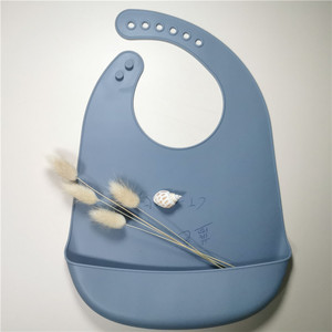 New products 2020 washable waterproof stain resistant and to smell disposable baby bib baby slobber bib silicone - Product Image 5