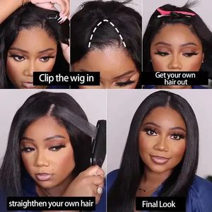 เครื่องวิก<span class=keywords><strong>ผม</strong></span> Glueless V Part <span class=keywords><strong>ของ</strong></span> Letsfly ทํา U รูปร่างตรง<span class=keywords><strong>ผม</strong></span>มนุษย์ Perruque สําหรับผู้<span class=keywords><strong>หญิง</strong></span>ผิวดําสวมผมง่าย - Product Image 6