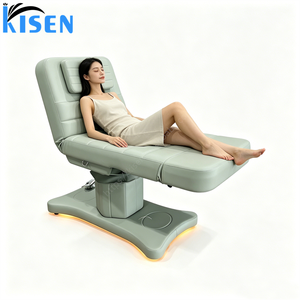 Lit de beauté électrique multifonctionnel Kisen à 3 moteurs avec télécommande, chaise de spa faciale réglable, lit de massage pour les cils et les tatouages - Product Image 3