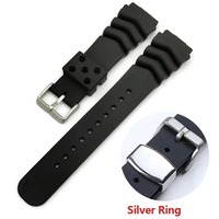 Bracelet en silicone de 22 mm pour montre Seiko, bracelet de sport pour homme et femme, étanche, boucle à ardillon, design sportif