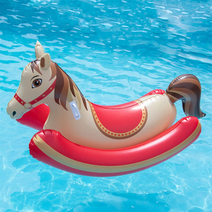 Cheval à bascule gonflable en PVC durable, flotteur de <span class=keywords><strong>piscine</strong></span>, jouet à monter avec poignées, animal aquatique, transat de natation, radeau pour enfants - Product Image 4