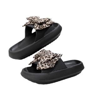 Nouvelles pantoufles à nœud à motif léopard à fond épais - Product Image 5